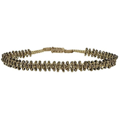 Pulsera Glimmer Hecha a Mano Con Piedras de Hematita