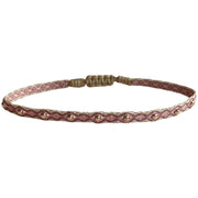 Pulsera Hecha a Mano en Tonos Rosados Con Detalles En Oro Rosado