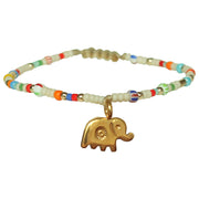 Pulsera Colours Hecha a Mano Con Detalle De Elefante De Oro Para Niños