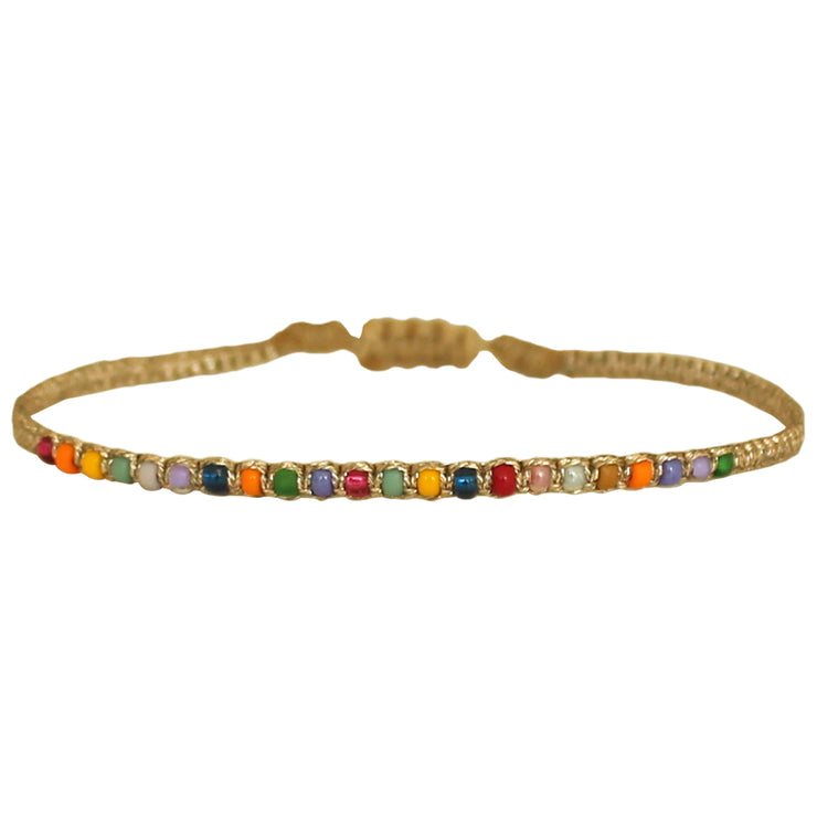 Pulsera Hecha a Mano En Tonos Dorados Brillantes Para Niños