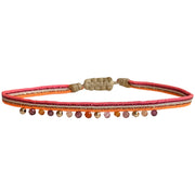 Pulsera Chic Hecha a Mano En Tonos Naranjas y Rosados