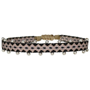 Pulsera Hana Hecha A Mano En Tonos Rosados y Detalles En Plata