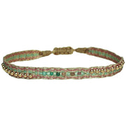 Pulsera Majestic En Tonos Rosados Con Detalles De Piedras Semi-Preciosas y Oro